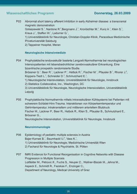 Kongressprogramm - Österreichische Gesellschaft für Neurologie