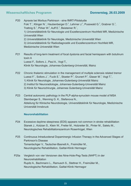 Kongressprogramm - Österreichische Gesellschaft für Neurologie