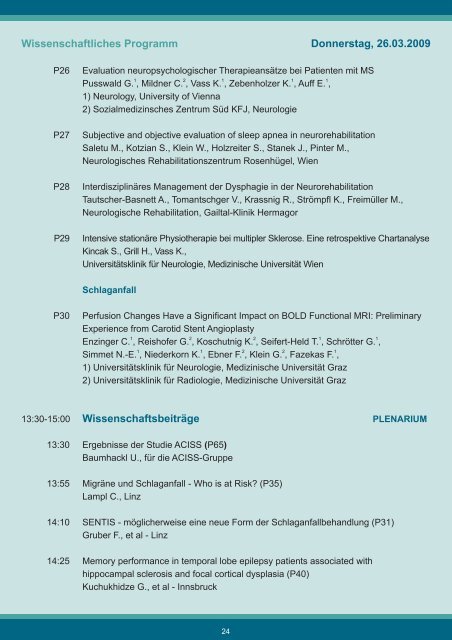 Kongressprogramm - Österreichische Gesellschaft für Neurologie