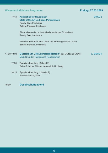 Kongressprogramm - Österreichische Gesellschaft für Neurologie