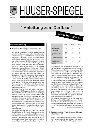 März - Mai [PDF, 573 KB] - Gemeinde Hausen am Albis