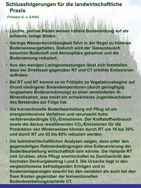 Bodenbearbeitung und CO2-Problematik - Land-Impulse