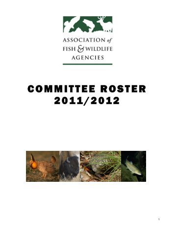 COMMITTEE ROSTER 2011/2012 - Association of Fish and Wildlife ...