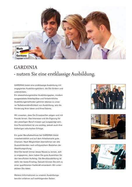 Machen Sie Karriere bei GARDINIA