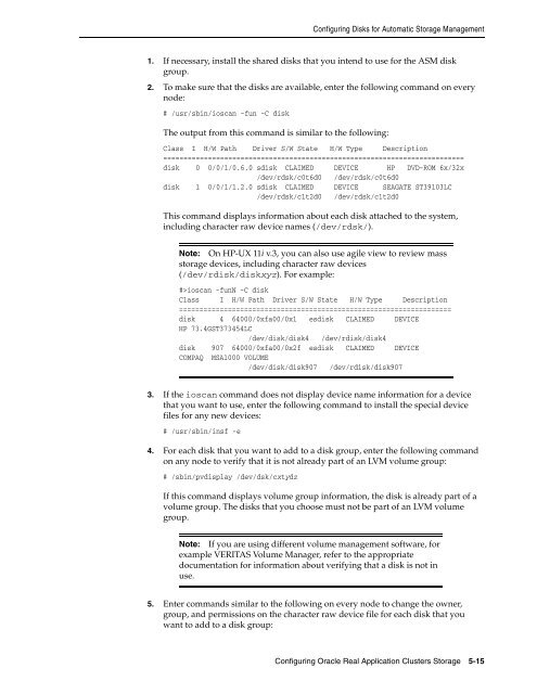 Oracle Database Oracle Clusterware Installation Guide for HP-UX