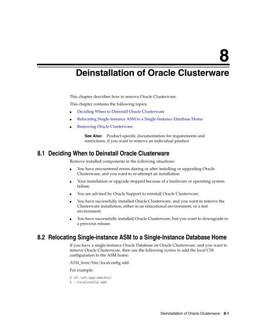 Oracle Database Oracle Clusterware Installation Guide for HP-UX