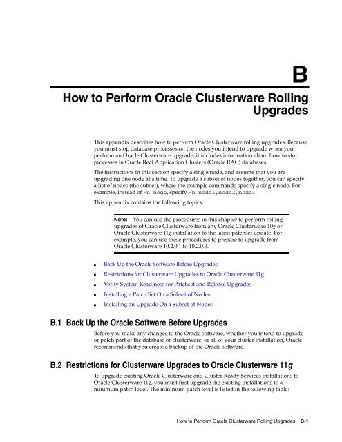 Oracle Database Oracle Clusterware Installation Guide for HP-UX