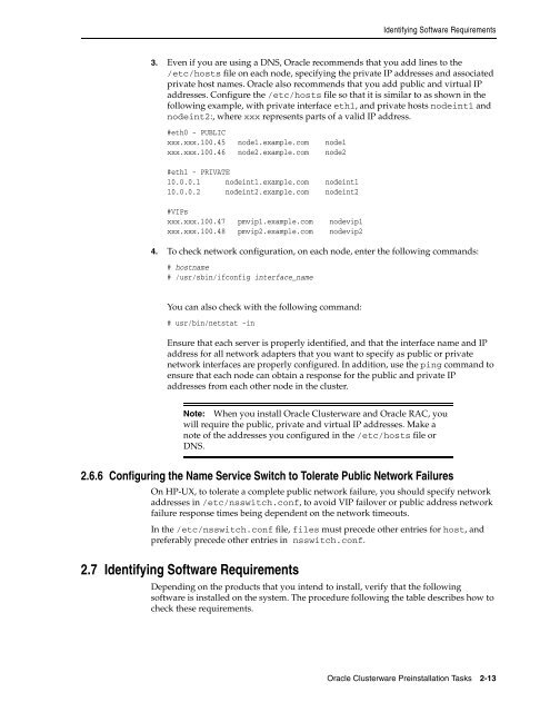 Oracle Database Oracle Clusterware Installation Guide for HP-UX