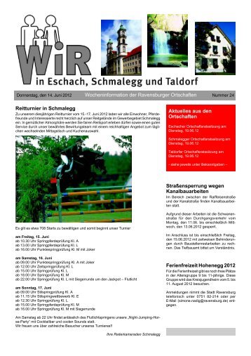 WIR KW 24/2012 - Stadt Ravensburg | Startseite