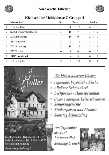 EA Schongau 1b „Mammuts“ - ERC Lechbruck