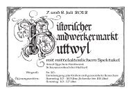 Historischer Handwerkermarkt Huttwyl