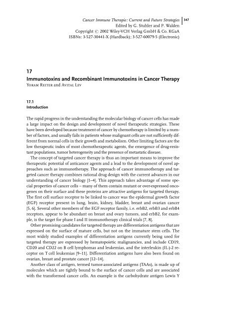 Cancer Immune Therapy Edited by G. Stuhler and P. Walden ...