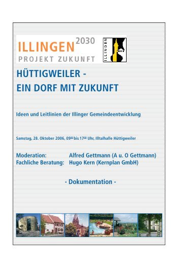 HÜTTIGWEILER - EIN DORF MIT ZUKUNFT - Illingen 2030