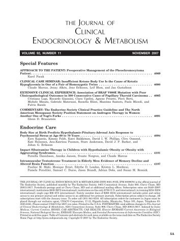 CLINICAL ENDOCRINOLOGY & METABOLISM - The Journal of ...