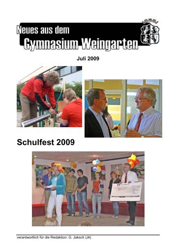 Ausgabe 3/2009 (Juli) - Gymnasium Weingarten
