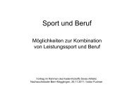 Vortrag Koordination Sport und Beruf - BLV Nachwuchs