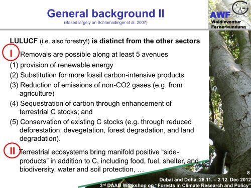 Forests in climate change research and policy - Georg-August ...