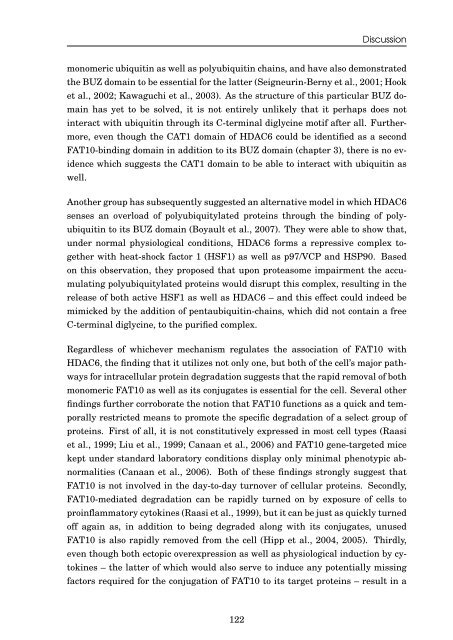 Role of the ubiquitin-like modifier FAT10 in protein degradation and ...