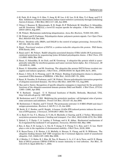 Role of the ubiquitin-like modifier FAT10 in protein degradation and ...