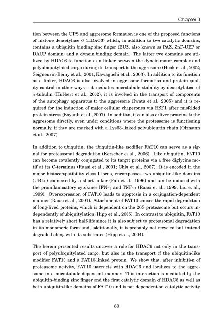 Role of the ubiquitin-like modifier FAT10 in protein degradation and ...