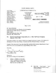 Motion for Admission Pro Hac Vice of Rjay - North Dakota Public ...