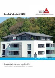 Geschäftsbericht 2010 | WOBAK | Jahresabschluss und Lagebericht