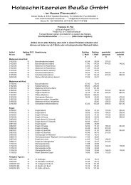 Preisliste gültig ab 2012 - Holzschnitzereien Beusse