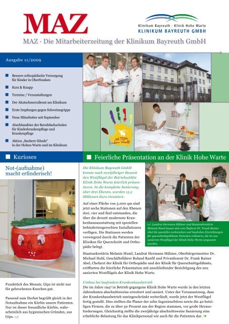 MAZ · Die Mitarbeiterzeitung der Klinikum Bayreuth GmbH