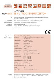 NOVISAN SB 4 L TROCKENSPRITZBETON - Schretter & CIE