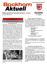 Mitteilungsblatt der Gemeinde Bockhorn 02/2005