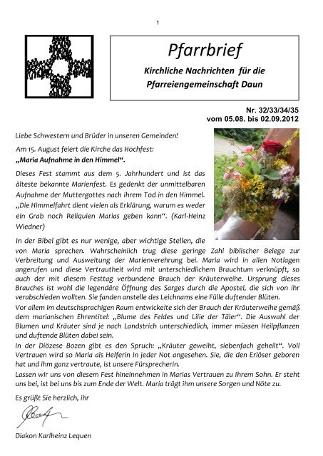 Pfarrbrief - kirche-daun.de