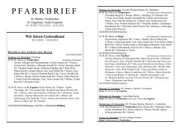 PFARRBRIEF 18 - Pfarrei Neukirchen