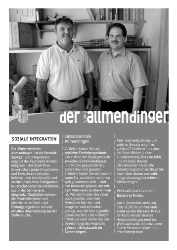 Ausgabe vom Dezember 2012 - Allmendingen-Thun