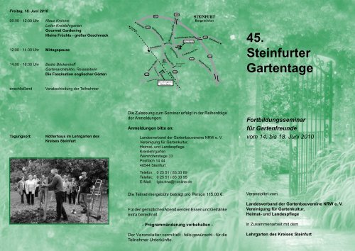 45. Steinfurter Gartentage - Bundesarbeitsgemeinschaft ...