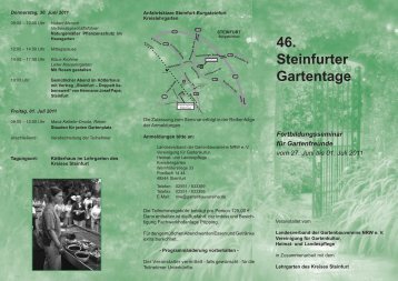 46. Steinfurter Gartentage - Bundesarbeitsgemeinschaft ...