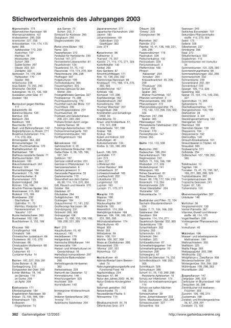 Stichwortverzeichnisse der Jahrgänge 2012 bis 2001 - Bayerischer ...