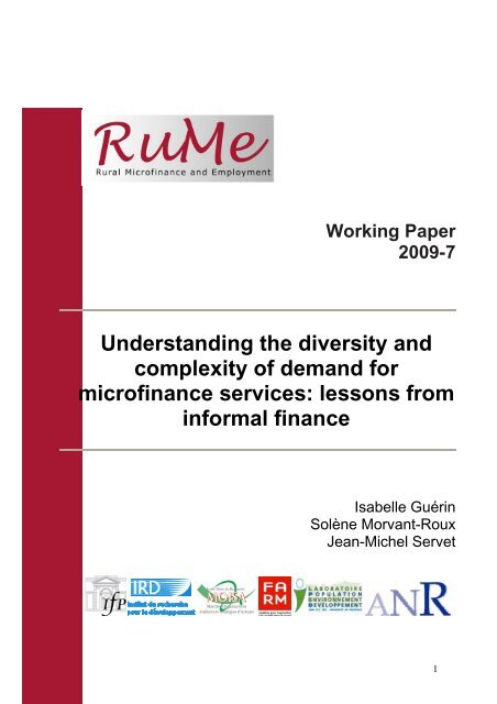Working Paper 10 - Rume: Rural Microfinance and Employment