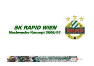 (Microsoft PowerPoint - Nachwuchskonzept 2006 ... - SK Rapid Wien