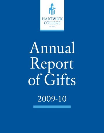 eport of Gifts - Hartwick College