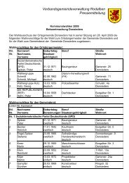 Verbandsgemeindeverwaltung Rodalben Pressemitteilung