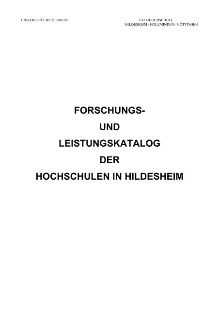 forschungs- und leistungskatalog der hochschulen in ... - Mentoring