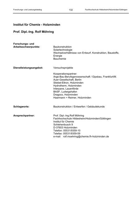 forschungs- und leistungskatalog der hochschulen in ... - Mentoring