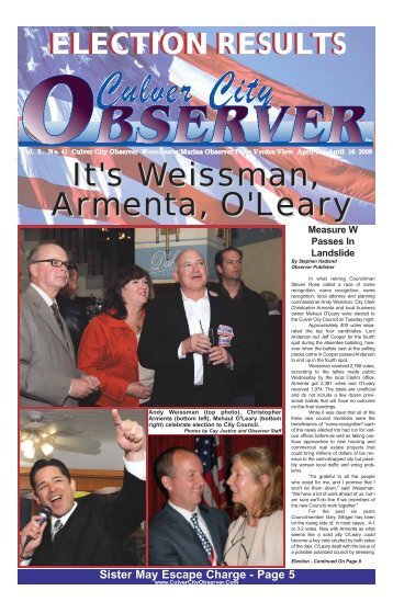 It's Weissman, Armenta, O'Leary - Culver City Observer