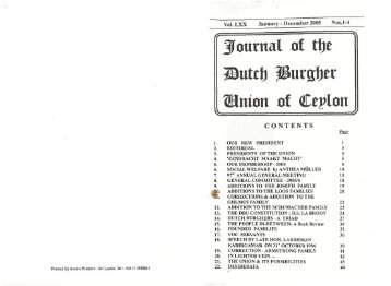 journal of tfte 1 jautcf - Dutch Burgher Union of Ceylon