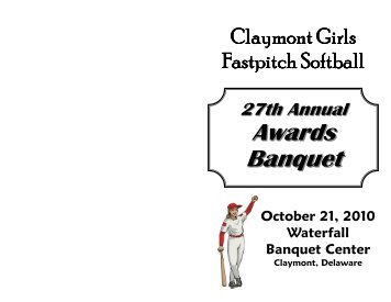 Awards Banquet - Claymont Girls Softball