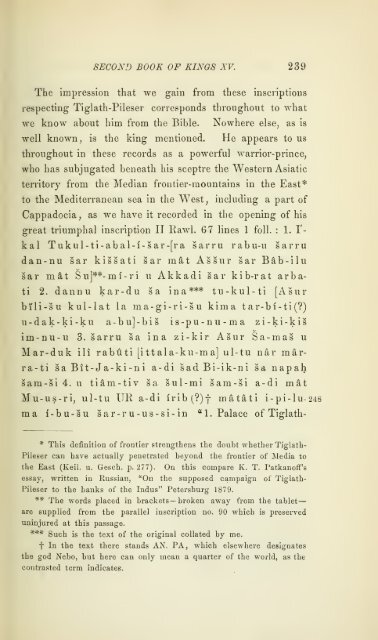 The Cuneiform inscriptions and the Old Testament; - The Search For ...