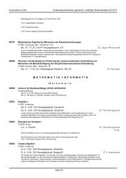 Mathematik und Informatik - koost - Universität zu Köln