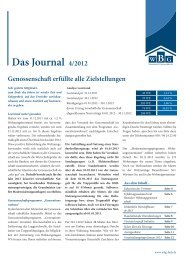 Aktuelle Mieterzeitung der Wohnungsbaugenossenschaft 