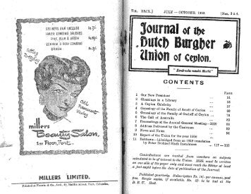 STEiNERS Mm LACQUtR - Dutch Burgher Union of Ceylon