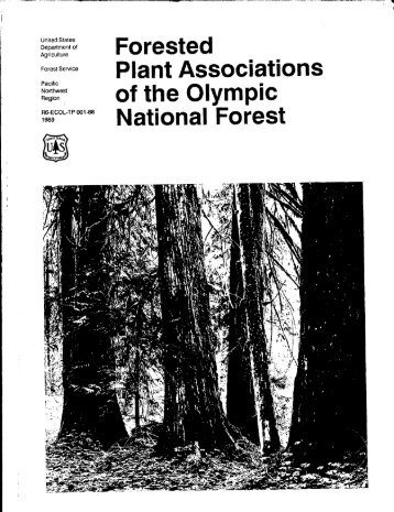 Plant Associations of the Olympic - ScholarsArchive at Oregon State ...